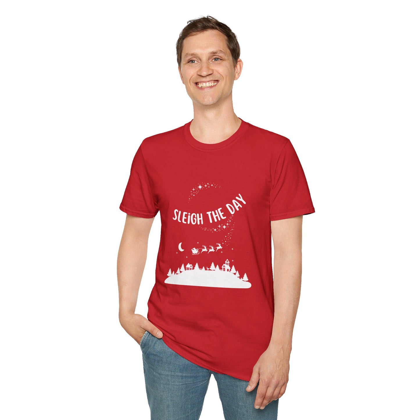 Christmas Sleigh the Day Unisex Softstyle T-Shirt