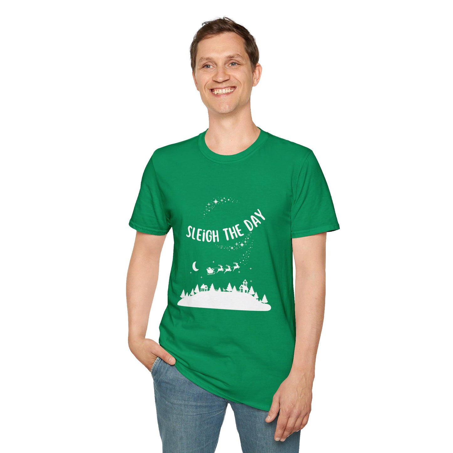 Christmas Sleigh the Day Unisex Softstyle T-Shirt