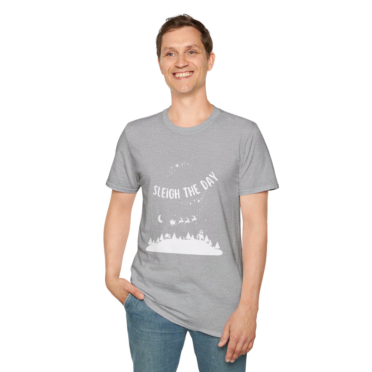 Christmas Sleigh the Day Unisex Softstyle T-Shirt