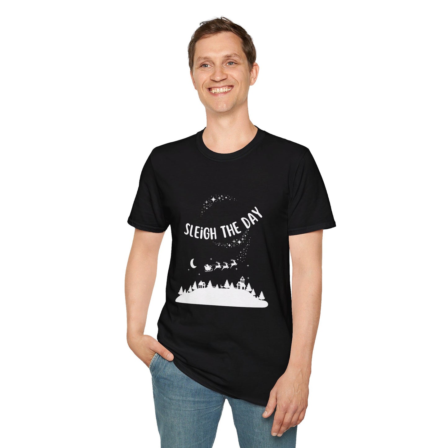 Christmas Sleigh the Day Unisex Softstyle T-Shirt