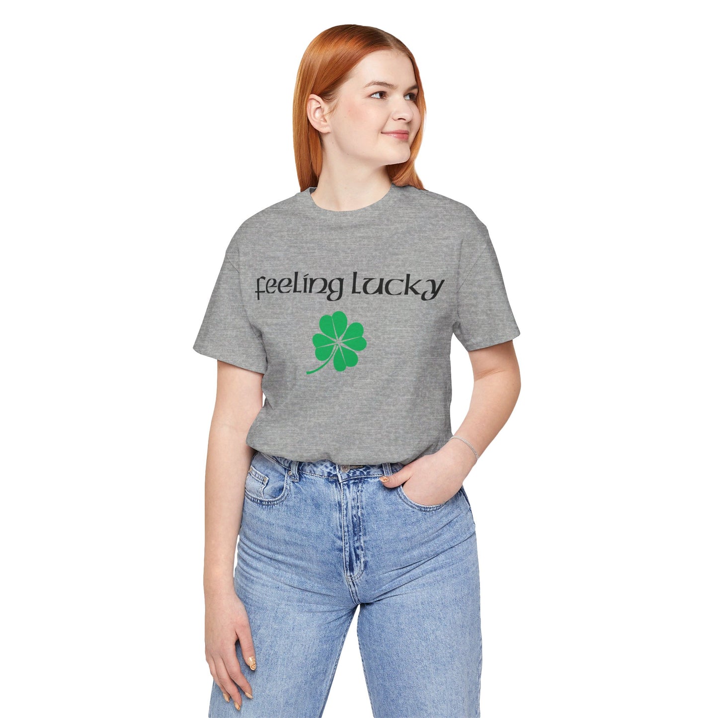 Feeling Lucky Clover Unisex Tri-Blend Crew Tee