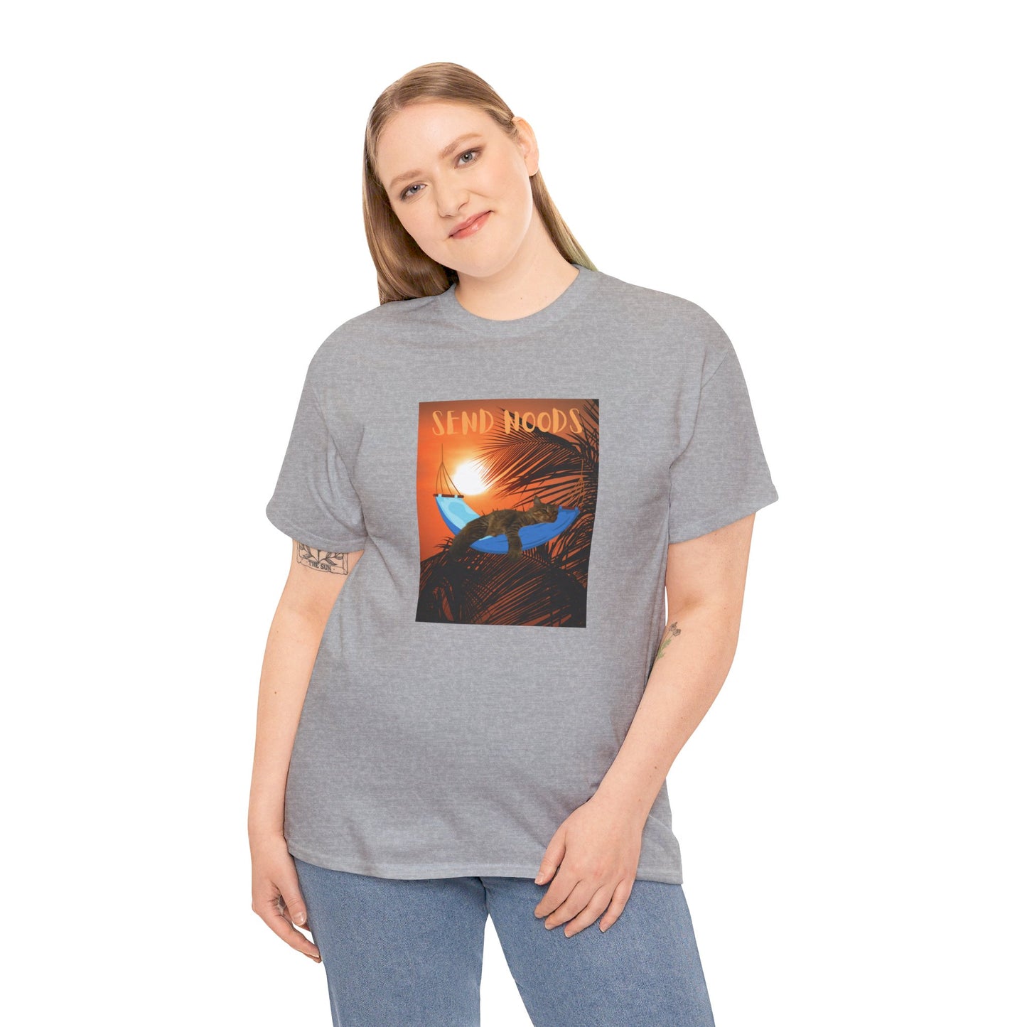 SEND NOODS Tropical Sasco in Hammock Unisex Tri-Blend Crew Tee