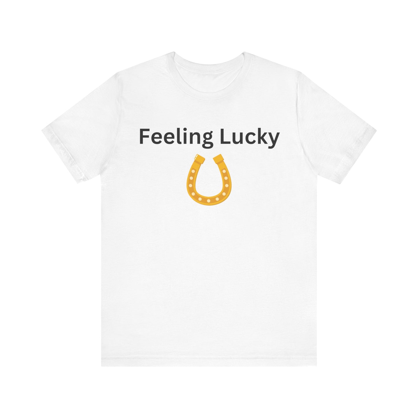Feeling Lucky Small Horseshoe Unisex Tri-Blend Crew Tee