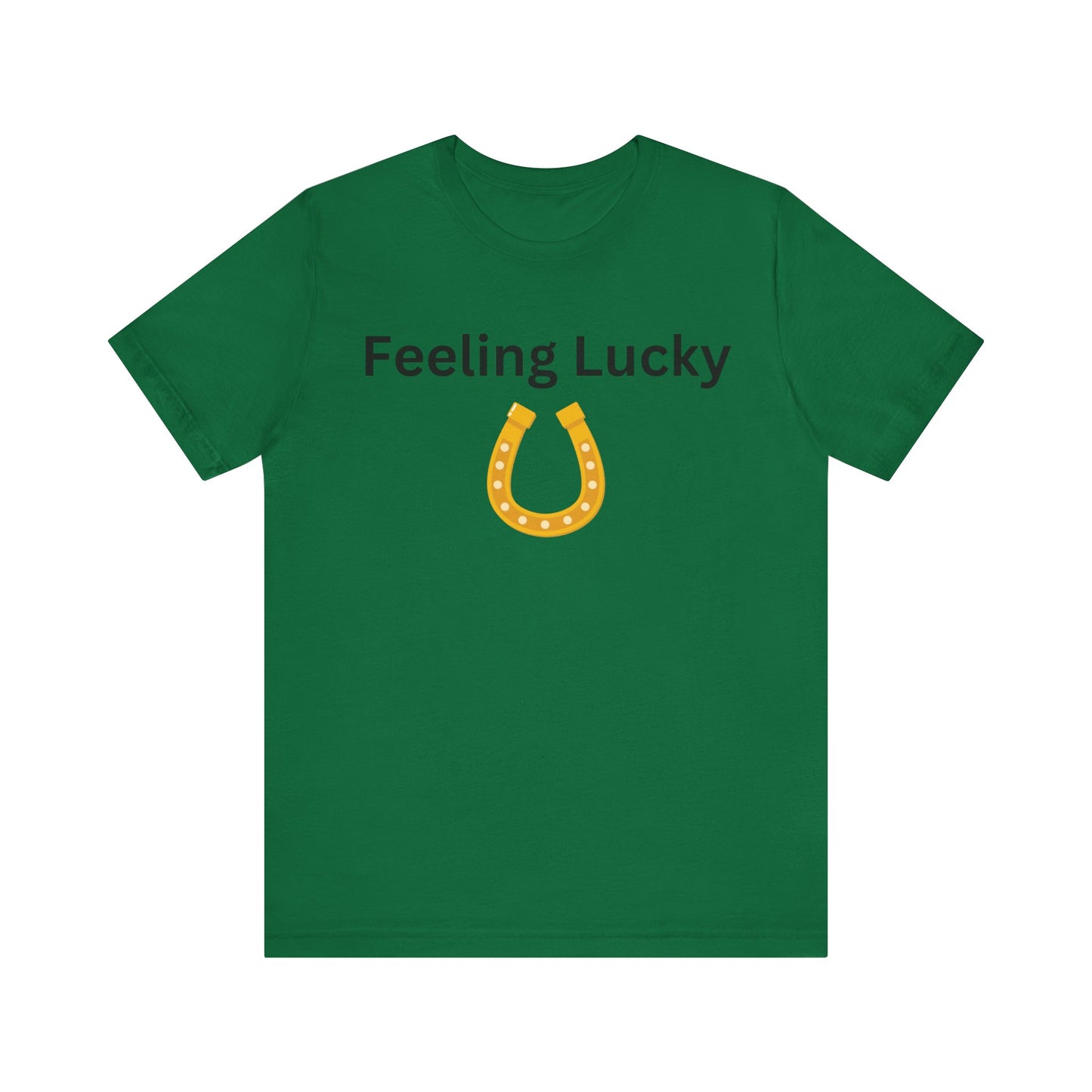 Feeling Lucky Small Horseshoe Unisex Tri-Blend Crew Tee
