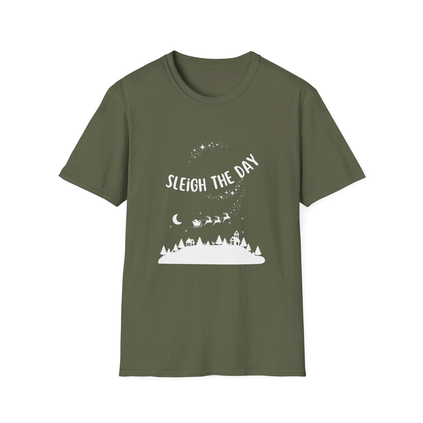 Christmas Sleigh the Day Unisex Softstyle T-Shirt