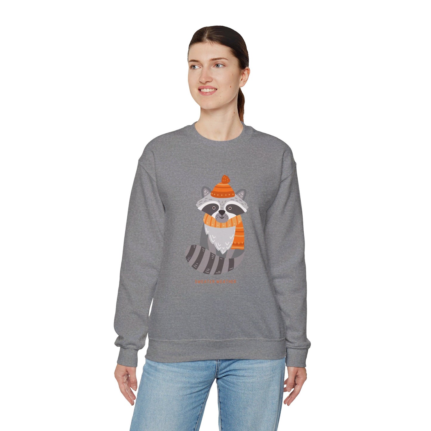 Sweater Weather Raccoon Unisex Heavy Blend™ Crewneck Sweatshirt