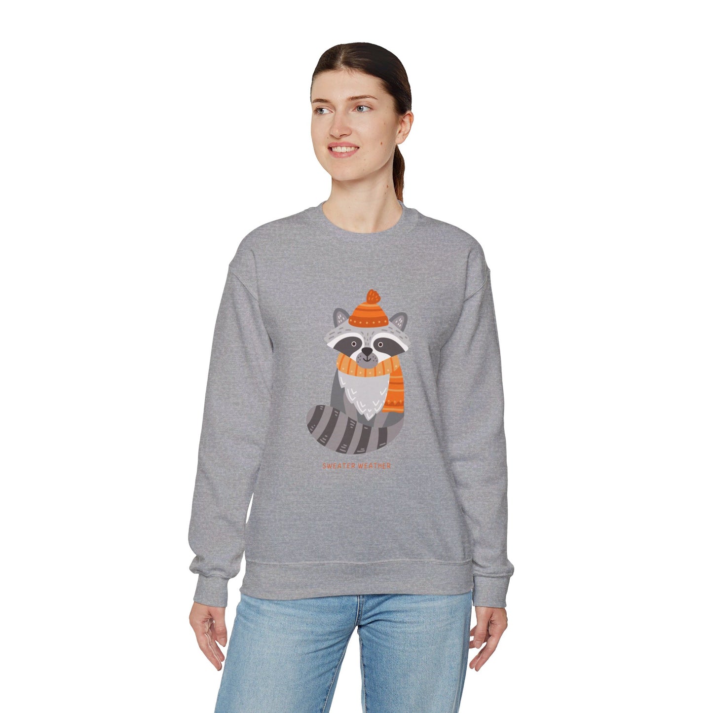 Sweater Weather Raccoon Unisex Heavy Blend™ Crewneck Sweatshirt