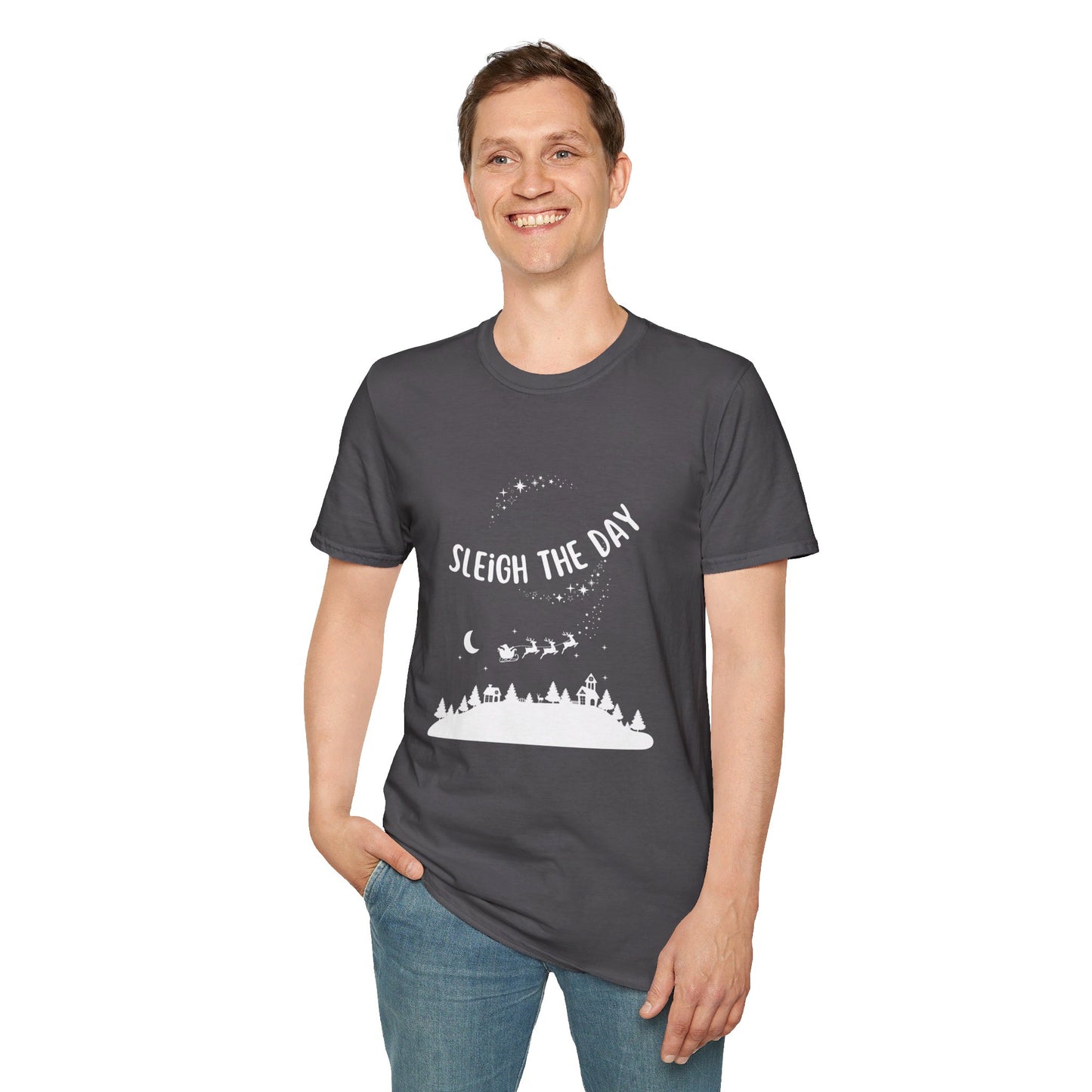 Christmas Sleigh the Day Unisex Softstyle T-Shirt