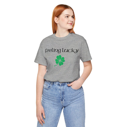 Feeling Lucky Clover  Unisex Tri-Blend Crew Tee