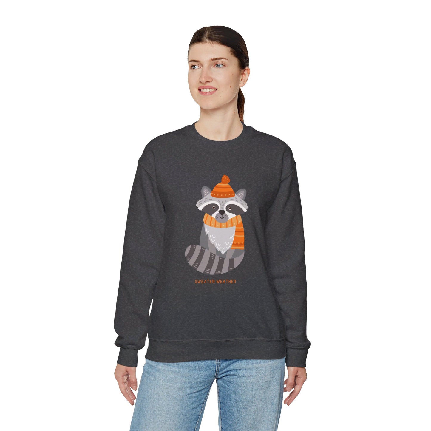 Sweater Weather Raccoon Unisex Heavy Blend™ Crewneck Sweatshirt