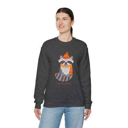Sweater Weather Raccoon Unisex Heavy Blend™ Crewneck Sweatshirt