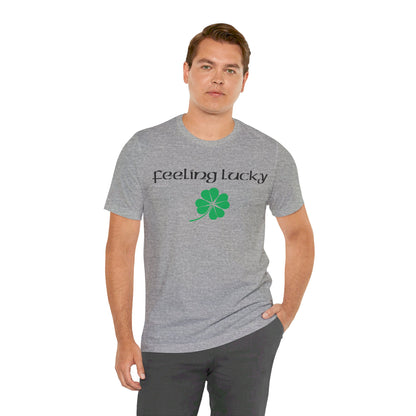 Feeling Lucky Clover  Unisex Tri-Blend Crew Tee