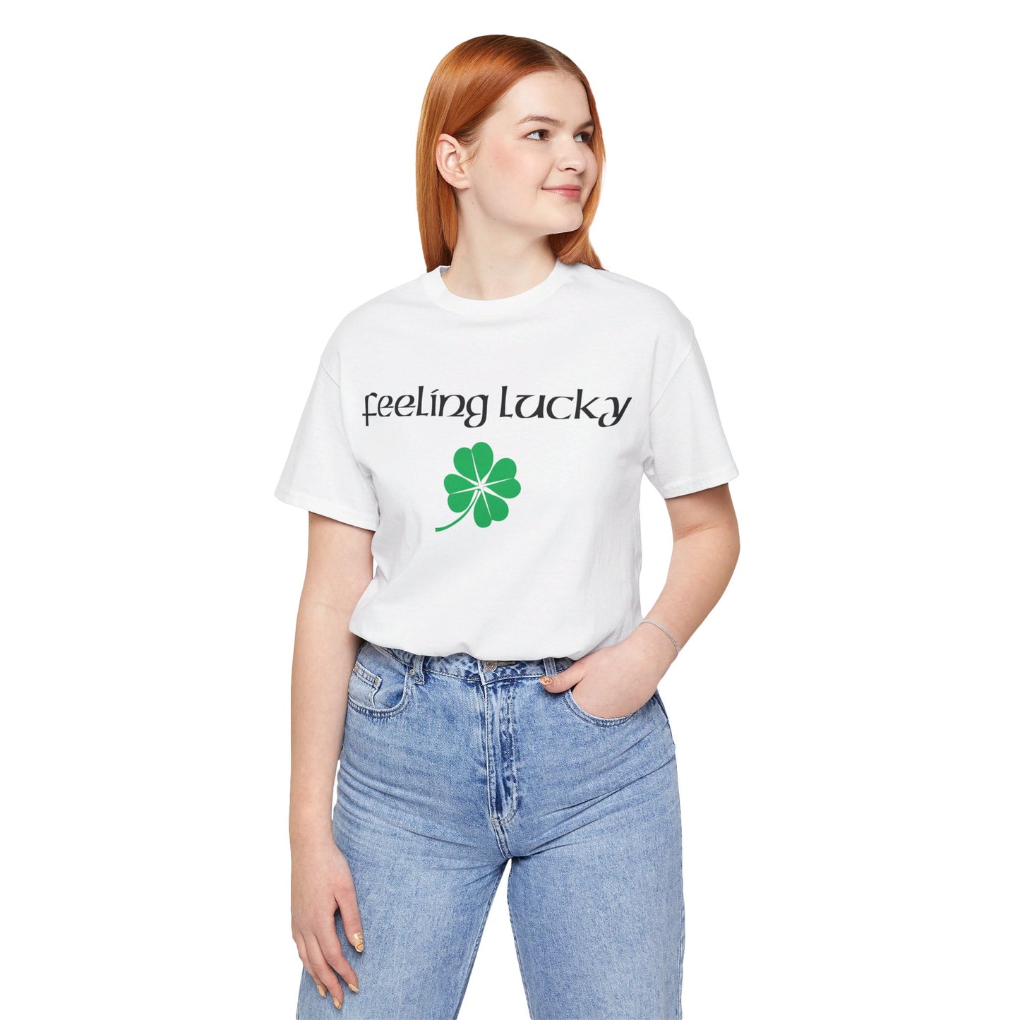 Feeling Lucky Clover  Unisex Tri-Blend Crew Tee