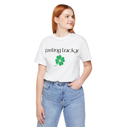 Feeling Lucky Clover  Unisex Tri-Blend Crew Tee