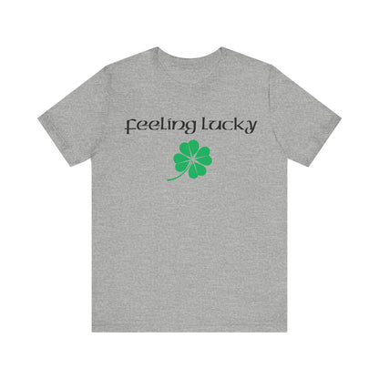 Feeling Lucky Clover  Unisex Tri-Blend Crew Tee