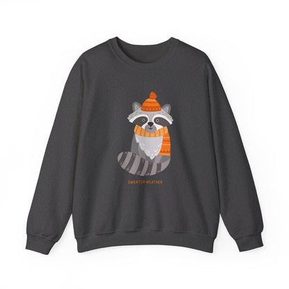 Sweater Weather Raccoon Unisex Heavy Blend™ Crewneck Sweatshirt
