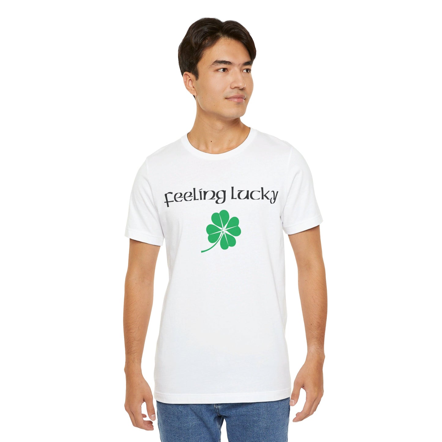 Feeling Lucky Clover  Unisex Tri-Blend Crew Tee