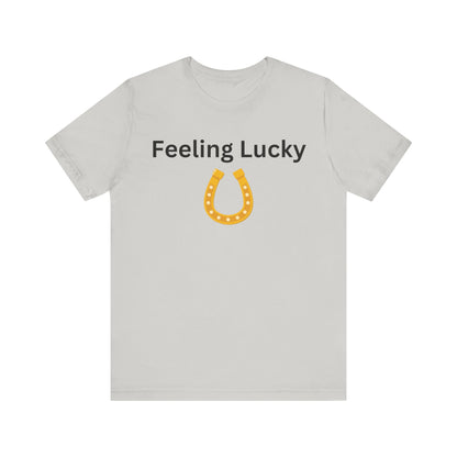 Feeling Lucky Small Horseshoe  Unisex Tri-Blend Crew Tee