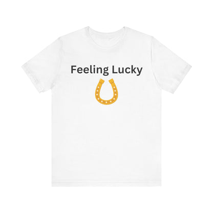 Feeling Lucky Small Horseshoe  Unisex Tri-Blend Crew Tee