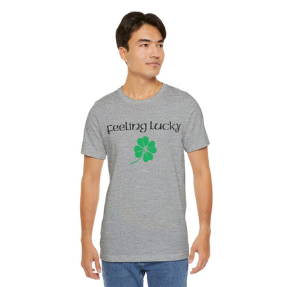 Feeling Lucky Clover  Unisex Tri-Blend Crew Tee