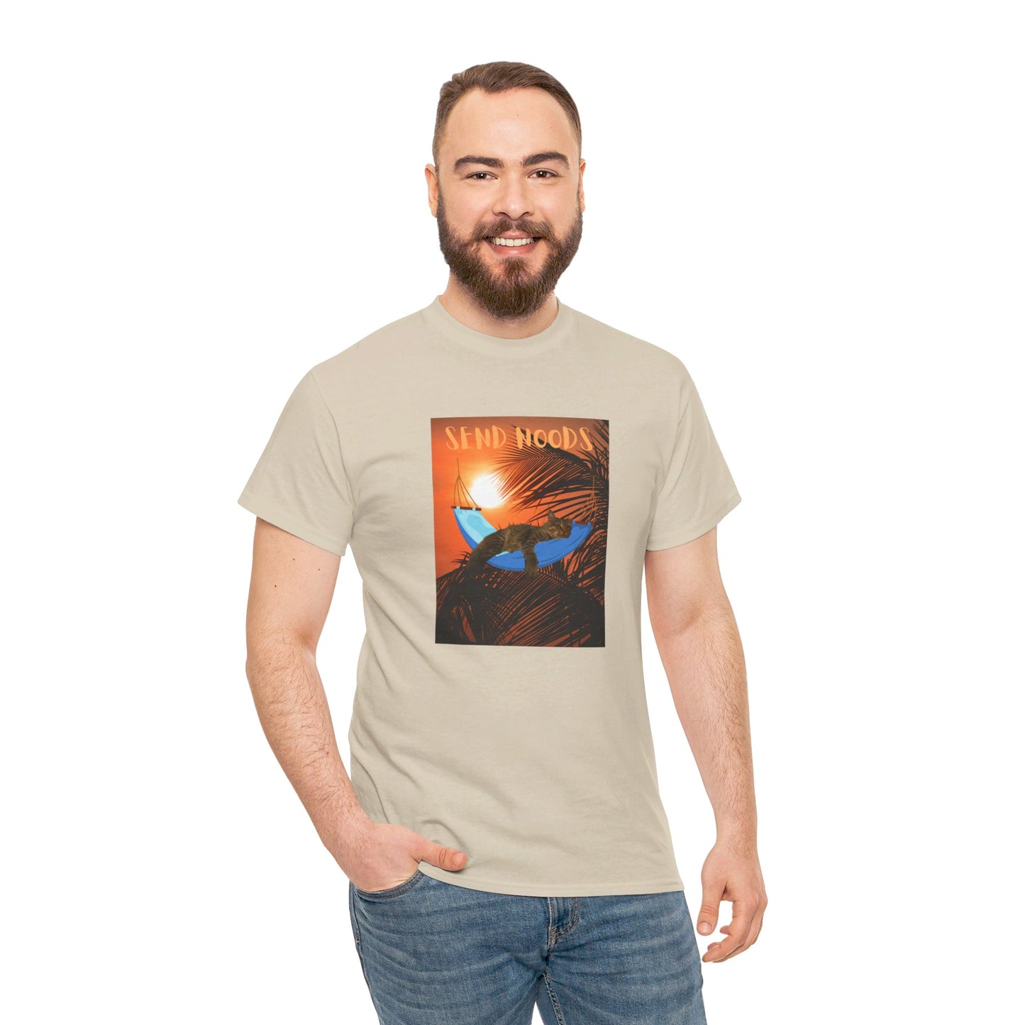 SEND NOODS Tropical Sasco in Hammock Unisex Tri-Blend Crew Tee