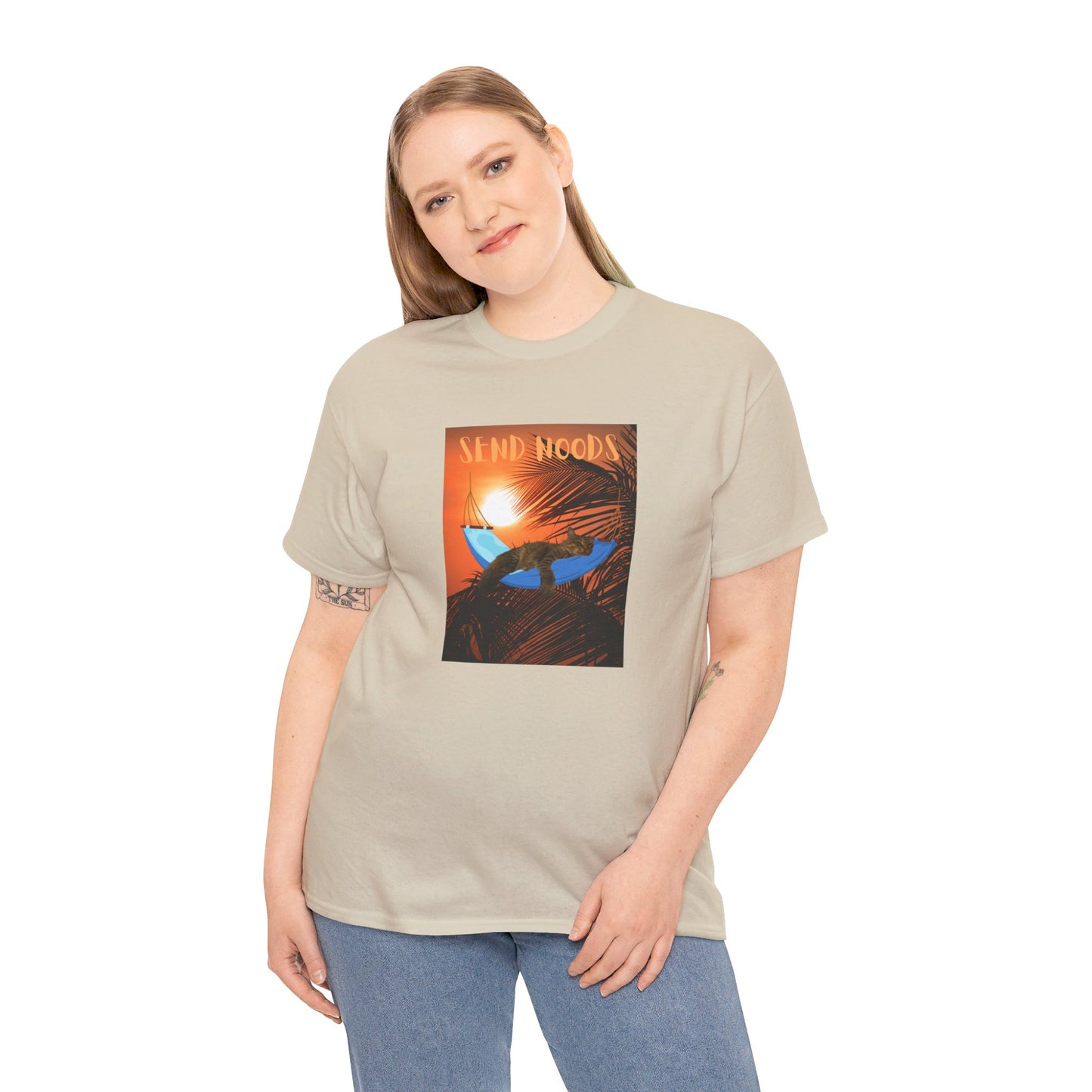 SEND NOODS Tropical Sasco in Hammock Unisex Tri-Blend Crew Tee