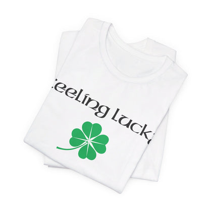 Feeling Lucky Clover  Unisex Tri-Blend Crew Tee