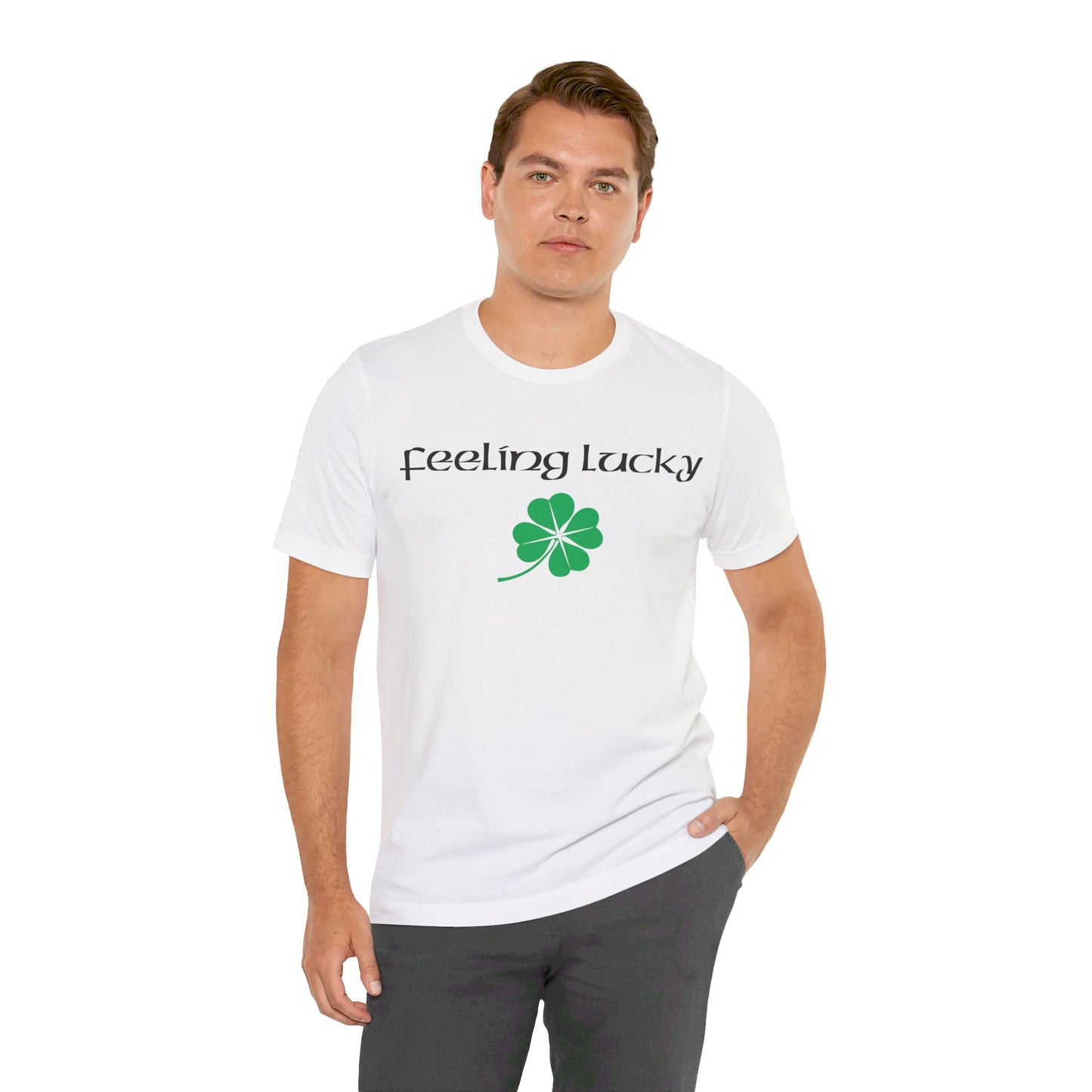 Feeling Lucky Clover  Unisex Tri-Blend Crew Tee