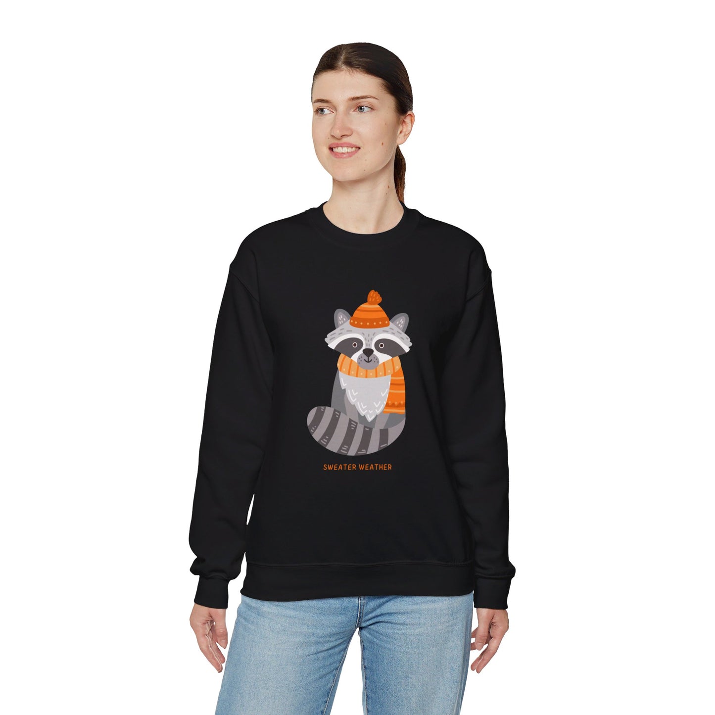 Sweater Weather Raccoon Unisex Heavy Blend™ Crewneck Sweatshirt