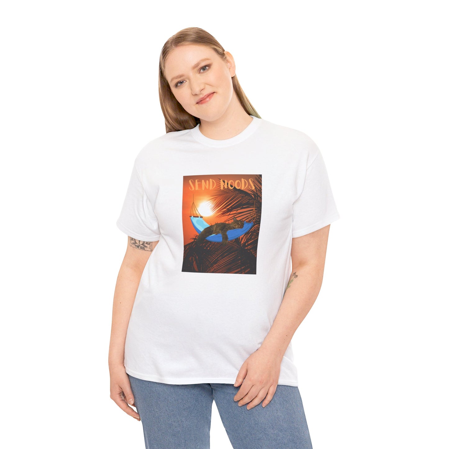SEND NOODS Tropical Sasco in Hammock Unisex Tri-Blend Crew Tee