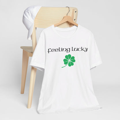 Feeling Lucky Clover  Unisex Tri-Blend Crew Tee